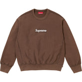 Supreme SS25 Washed Box Logo Crewneck Brown