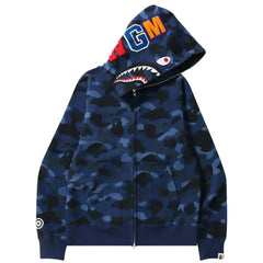 BAPE Color Camo Shark Full Zip Hoodie Navy
