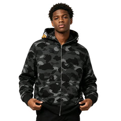 BAPE Color Camo Shark Full Zip Hoodie Black