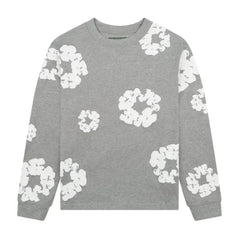 Denim Tears Long Sleeve Cotton Wreath T-shirt Grey