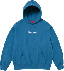 Supreme Box Logo Hooded Sweatshirt Blue FW23