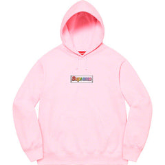 Supreme Bling Box Logo Hooded Sweatshirt Pink