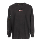 GALLERY DEPT. paint-spatter ong-seeve t-shirt