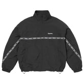 Supreme SS26 Logo Taping Track Jacket Black