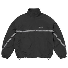 Supreme SS26 Logo Taping Track Jacket Black