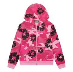 Denim Tears The Cotton Wreath Zip Sweatshirt Pink Camo