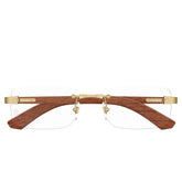 Cartier Eyewear CT0513O-002 Transparent Gold Brown Rimless Sunglasses
