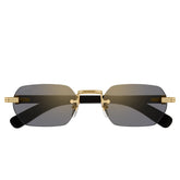 Cartier Eyewear Premiere CT0362S-003 Gold White Wood Rimless Sunglasses