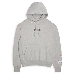 DEPT LOGO PAINTED HOODIE Heather Grey