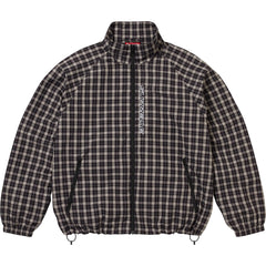 Supreme Plaid Track Jacket Black