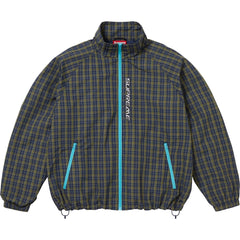 Supreme Plaid Track Jacket Navy