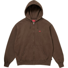 Supreme FW25 Small Box Zip Up Hooded Sweatshirt Dark Brown