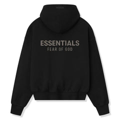 Fear Of God Essentials Classic Fleece Jet Black Hoodie (FW25)