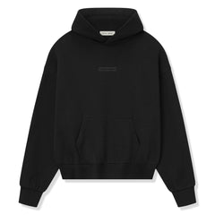 Fear Of God Essentials Classic Fleece Jet Black Hoodie (FW25)