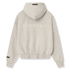Fear Of God Essentials Classic Heather Stone Zip-Up Hoodie (SS25)
