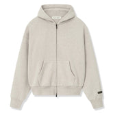 Fear Of God Essentials Classic Heather Stone Zip-Up Hoodie (SS25)