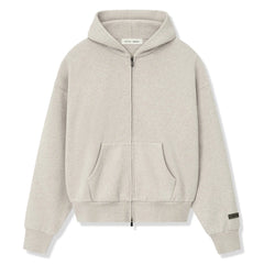 Fear Of God Essentials Classic Heather Stone Zip-Up Hoodie (SS25)
