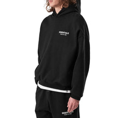 Fear Of God Essentials Fleece Black Hoodie (FW24)