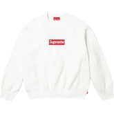 Supreme SS25 Washed Box Logo Crewneck White