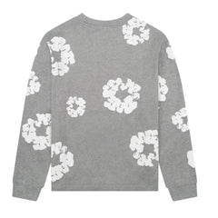 Denim Tears Long Sleeve Cotton Wreath T-shirt Grey