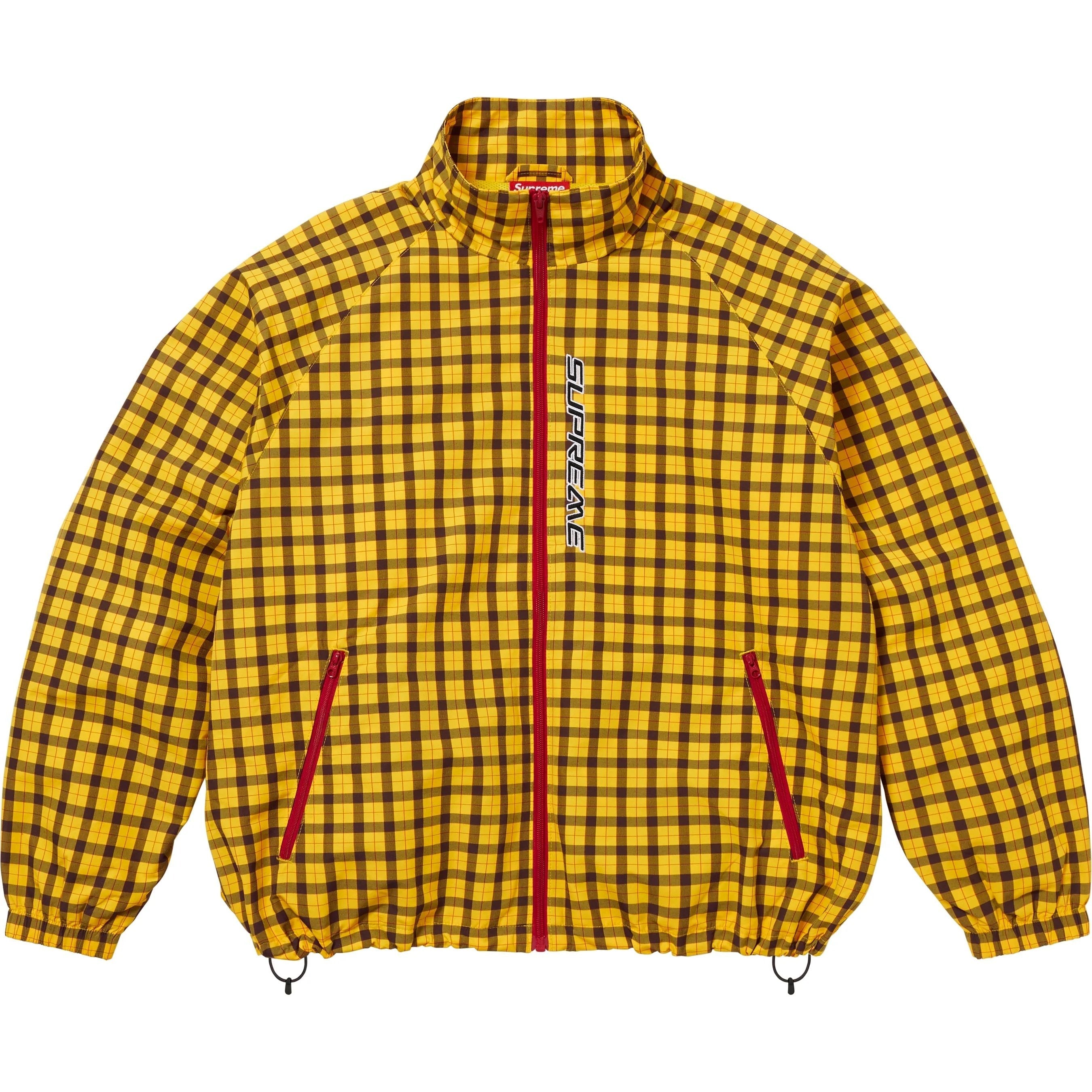 Supreme Plaid Track Jacket Yellow