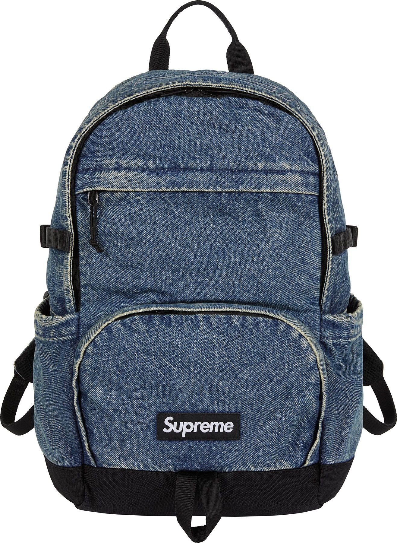Supreme FW25 Denim Backpack Washed Indigo