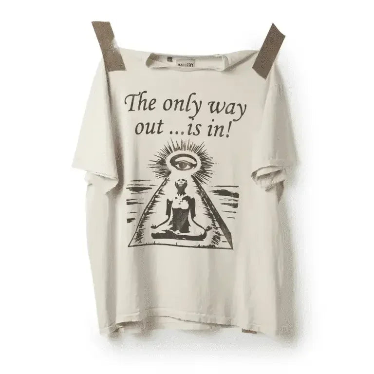 Gallery Dept. Work in Progress Only Way Out Tee Vintage White