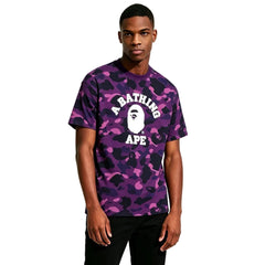 BAPE COLOR CAMO COLLEGE TEE PURPLE