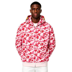 BAPE ABC Camo Shark Full Zip Hoodie Pink