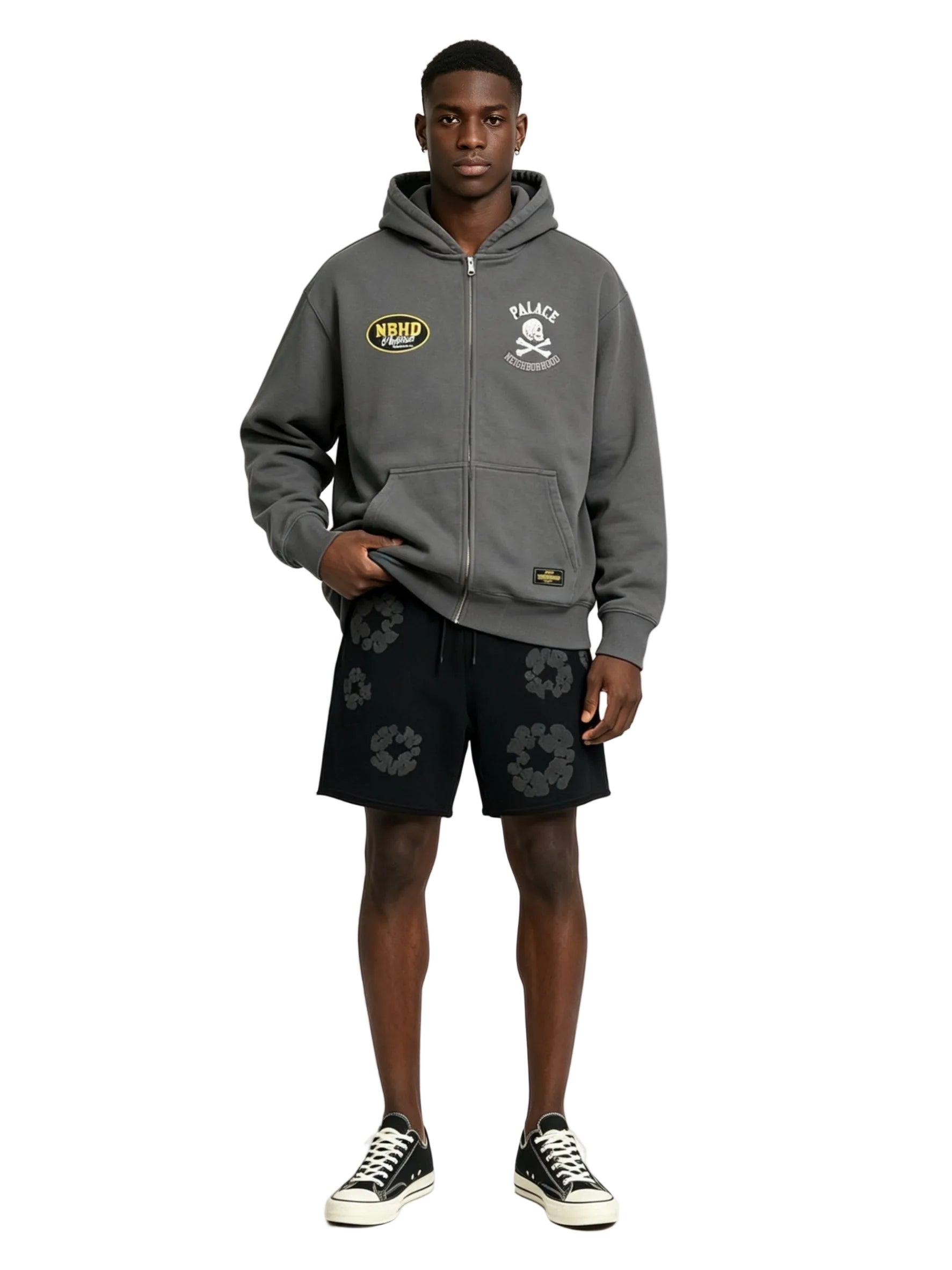 Denim Tears Mono Wreath Sweatshorts Black