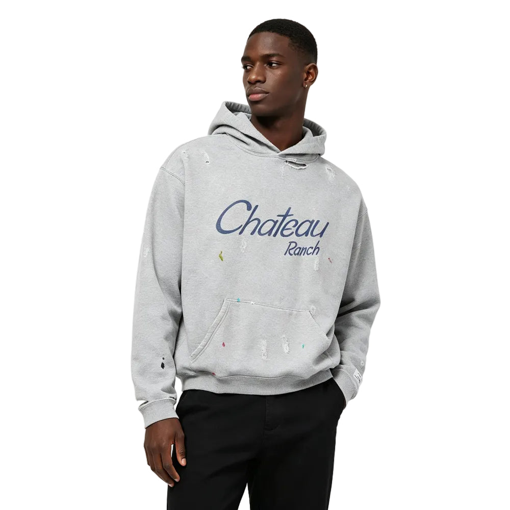 Gallery Dept.Distressed Chateau Ranch Hoodie Heather Grey