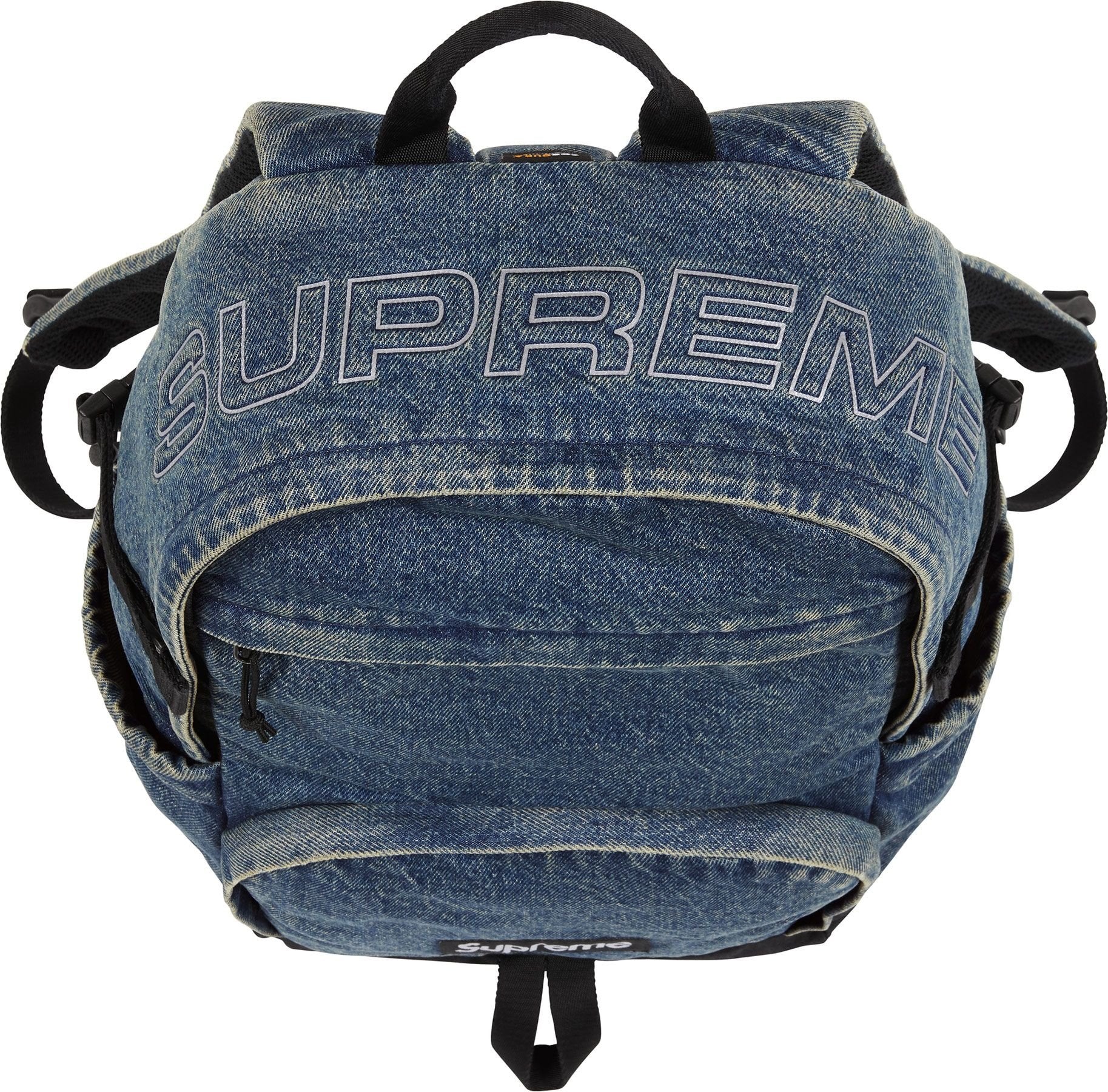 Supreme FW25 Denim Backpack Washed Indigo