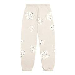 Denim Tears Rhinestone Cotton Wreath Sweatpants Oatmeal
