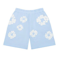 Denim Tears The Cotton Wreath Sweat Shorts Powder Blue
