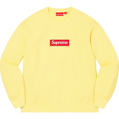 Supreme Box Logo Crewneck Pale Yellow