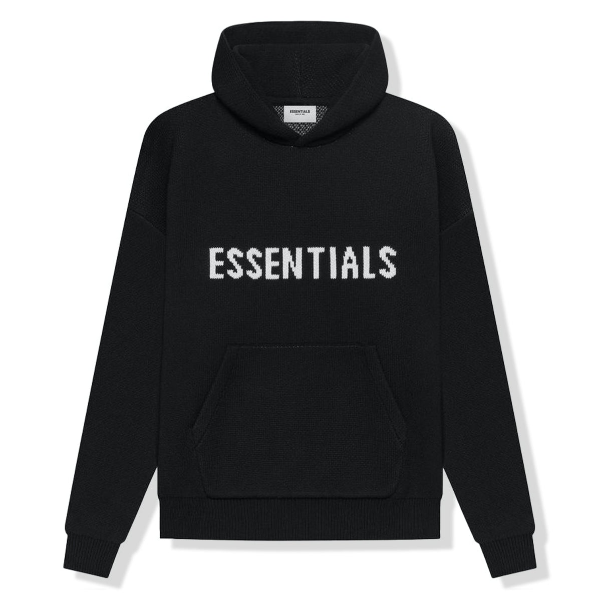 Fear Of God Essentials Black Knit Hoodie
