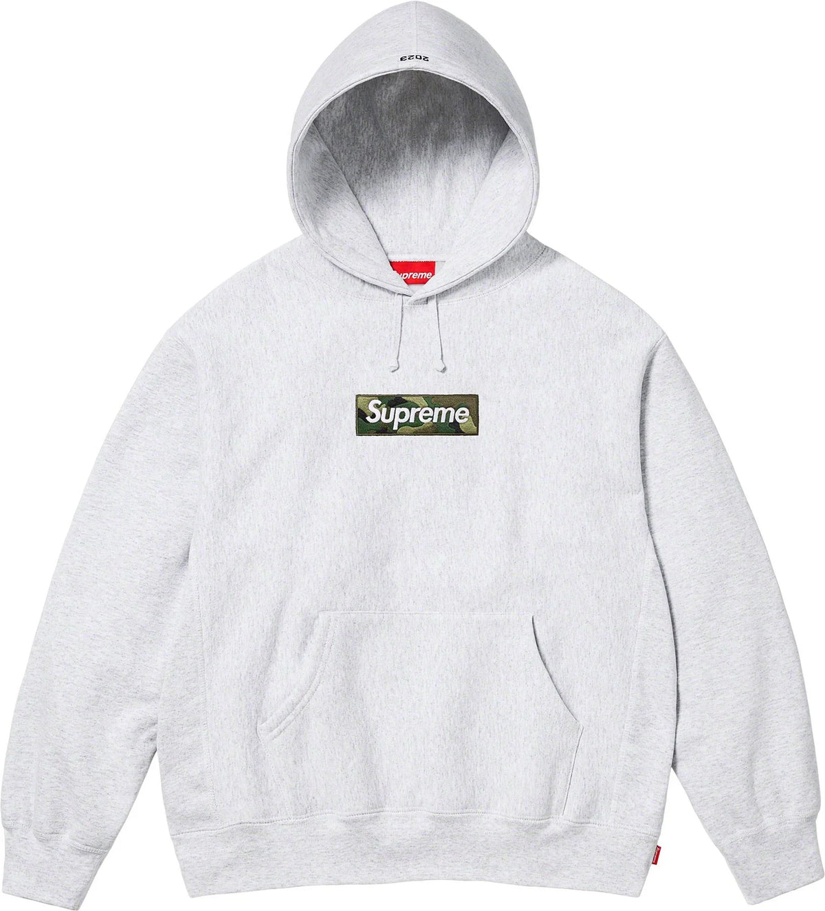 Supreme Box Logo Hooded Sweatshirt Ash Grey FW23
