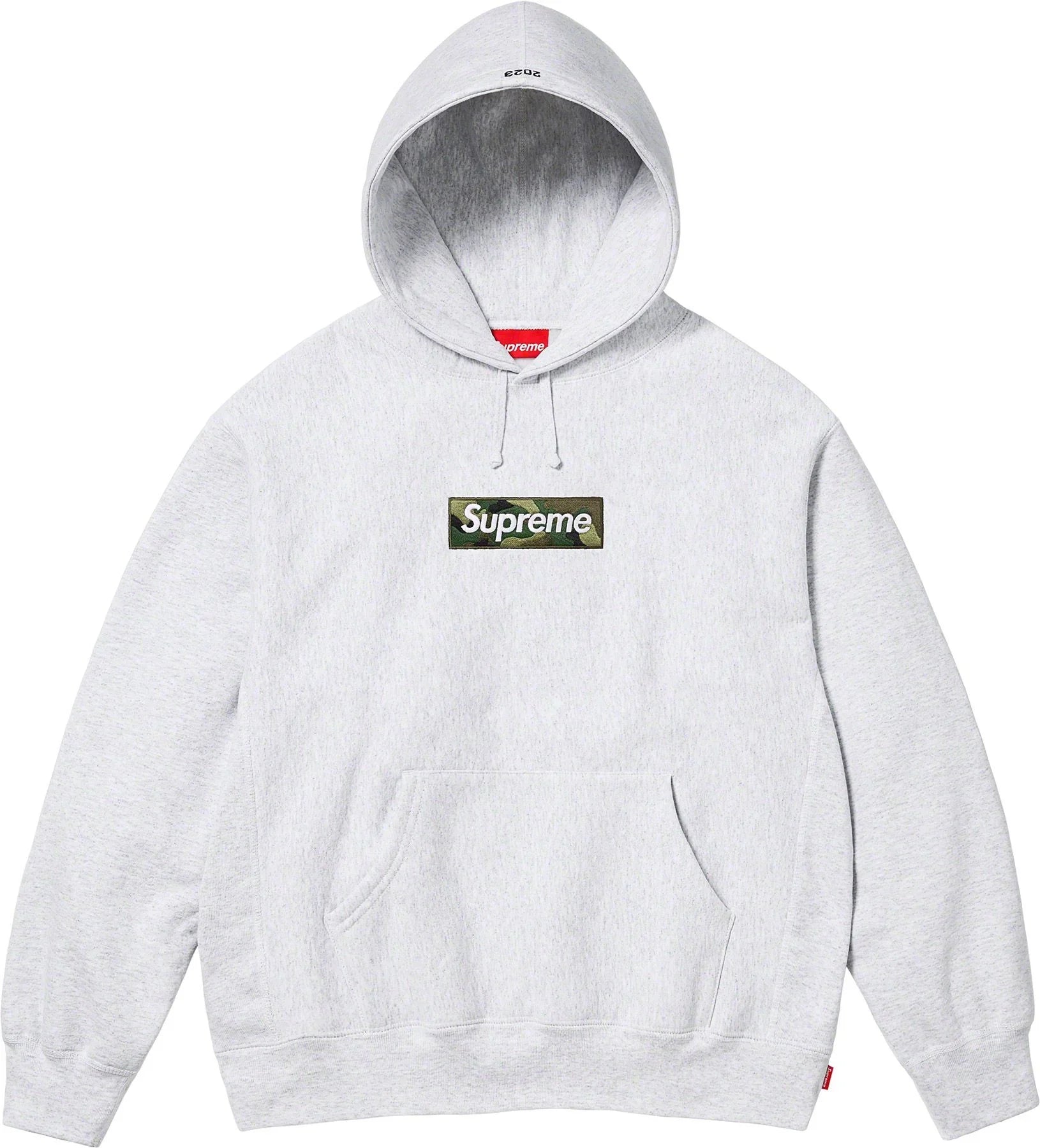 Supreme Box Logo Hooded Sweatshirt Ash Grey FW23