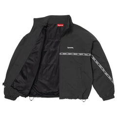Supreme SS26 Logo Taping Track Jacket Black