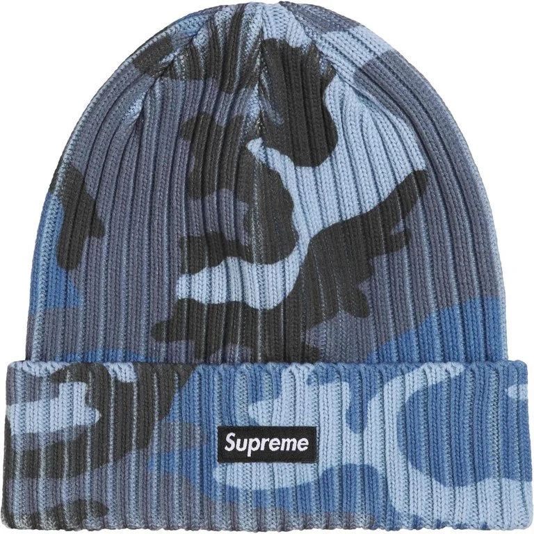 Supreme SS26 Overdyed Beanie Blue Camo