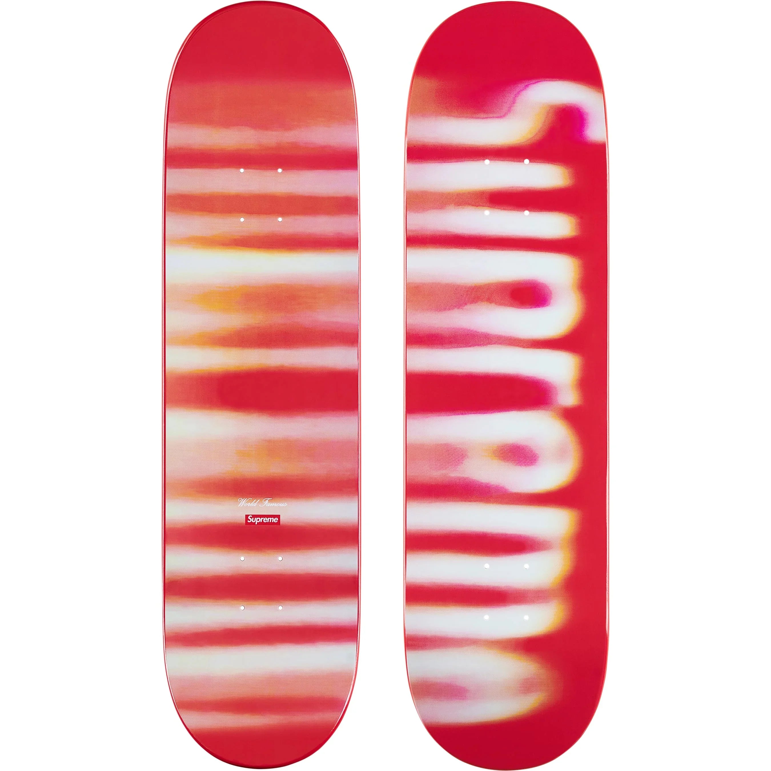 Supreme Blurred Logo Skateboard Red