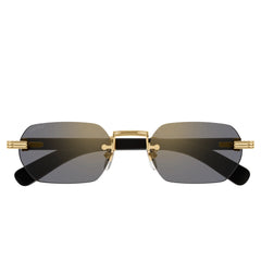 Cartier Eyewear Premiere CT0362S-003 Gold White Wood Rimless Sunglasses