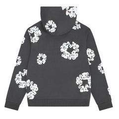 Denim Tears Rhinestone Wreath Zip Hoodie Vintage Black