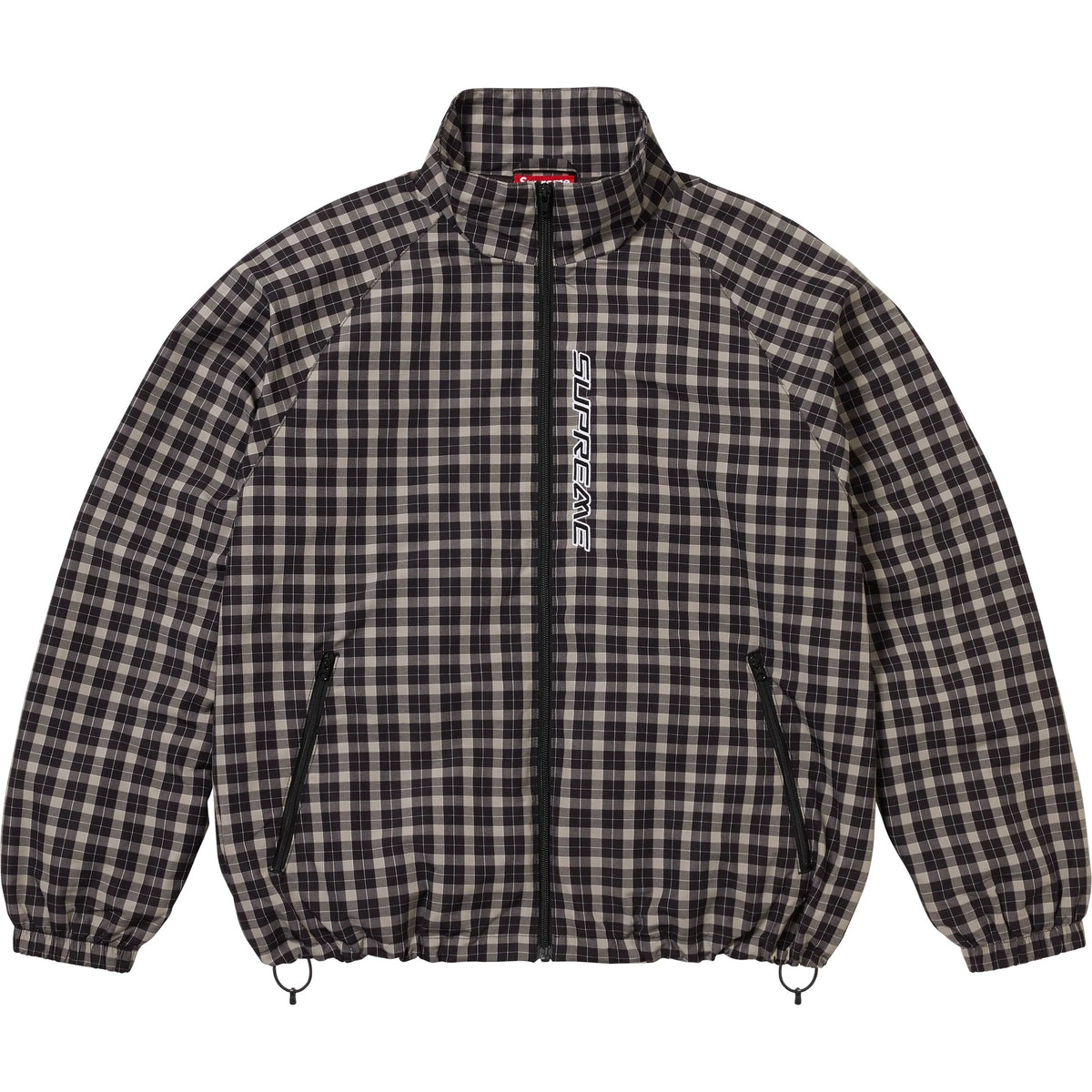 Supreme Plaid Track Jacket Black