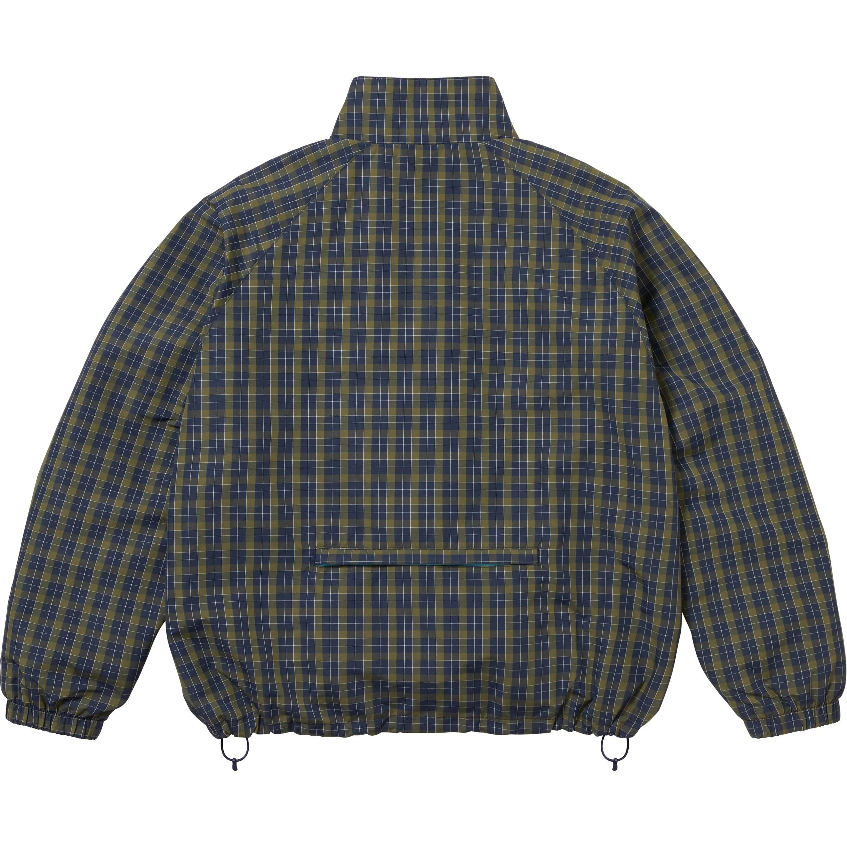 Supreme Plaid Track Jacket Navy