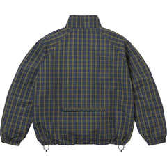 Supreme Plaid Track Jacket Navy