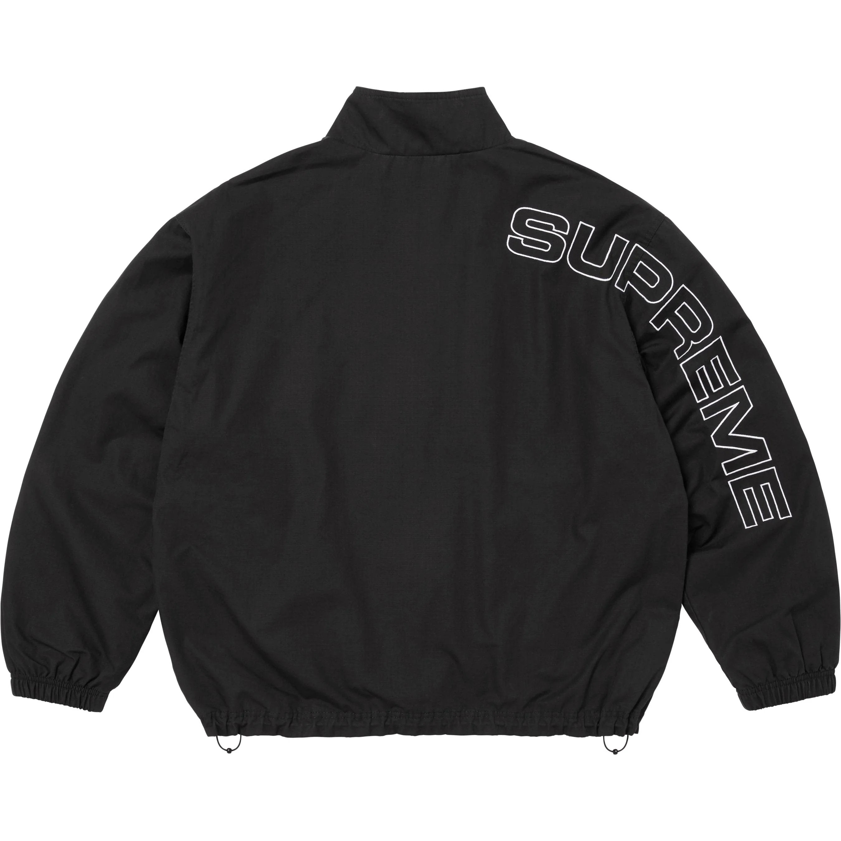 Supreme Spellout Embroidered Ripstop Track Jacket Black