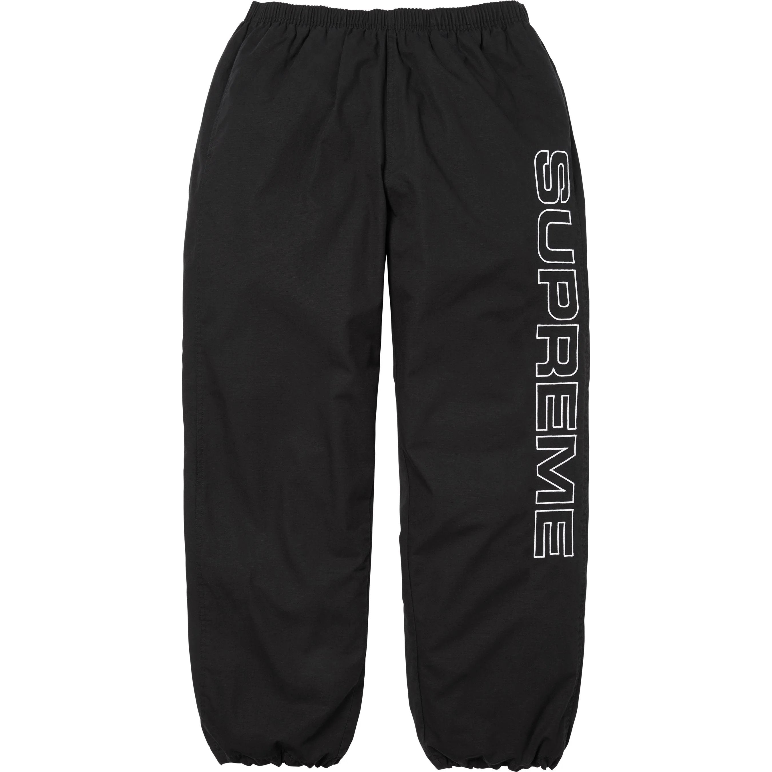 Supreme Spellout Embroidered Ripstop Track Pant Black