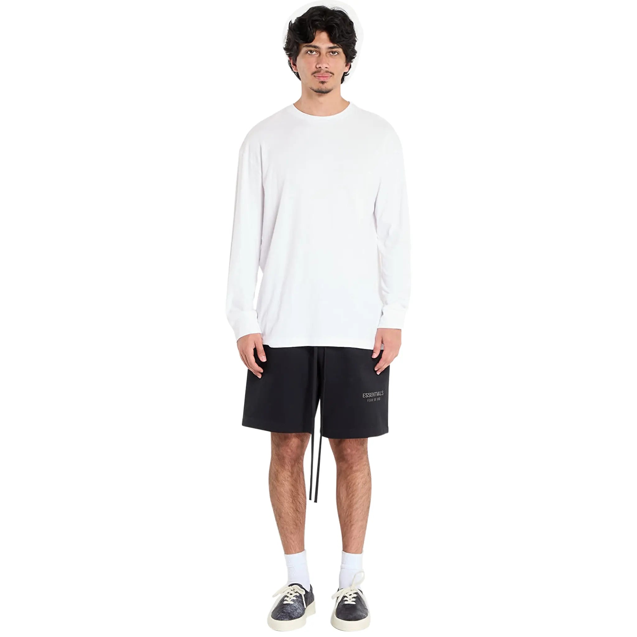 Fear Of God Essentials Classic Fleece Black Shorts (FW25)