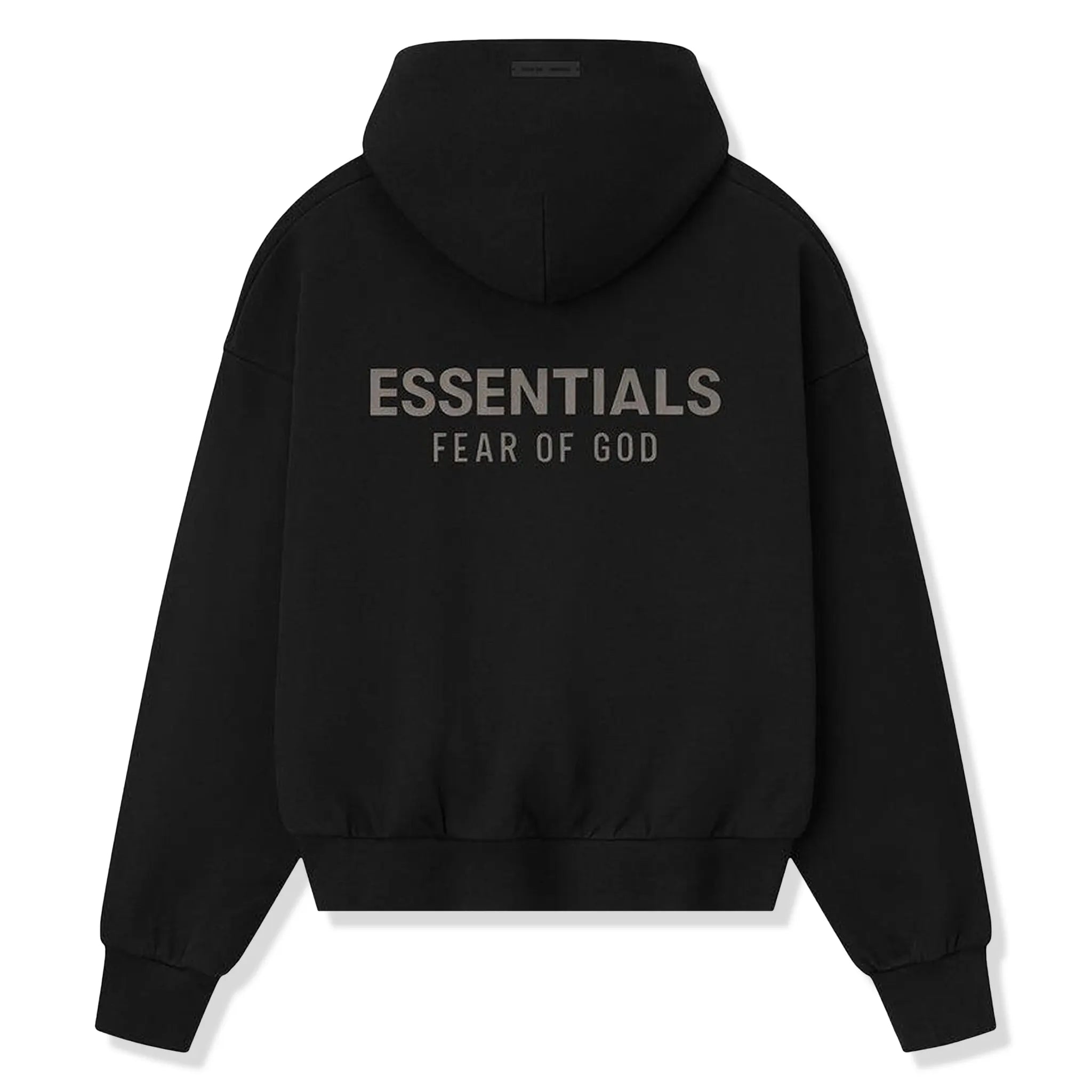 Fear Of God Essentials Classic Fleece Jet Black Hoodie (FW25)